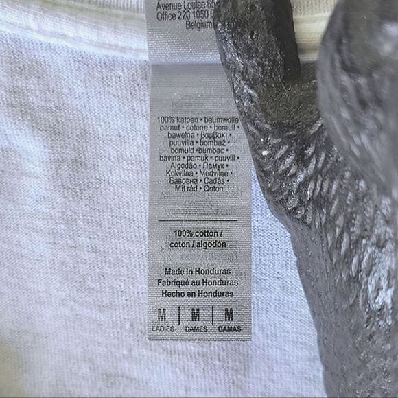 NWOT Gildan White Heavy Cotton V-neck Short Sleeve T-shirt - Picture 9 of 13